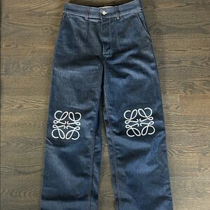 Loewe Indigo Jeans with White Patch (NWOT)